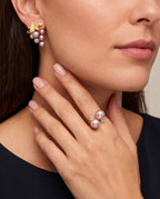 Grace 8.6mm Freshwater Pearl Ring & Earrings Set, Gold-Plated S925