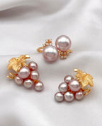 Grace 8.6mm Freshwater Pearl Ring & Earrings Set, Gold-Plated S925