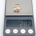 Grace 8.6mm Freshwater Pearl Ring & Earrings Set, Gold-Plated S925