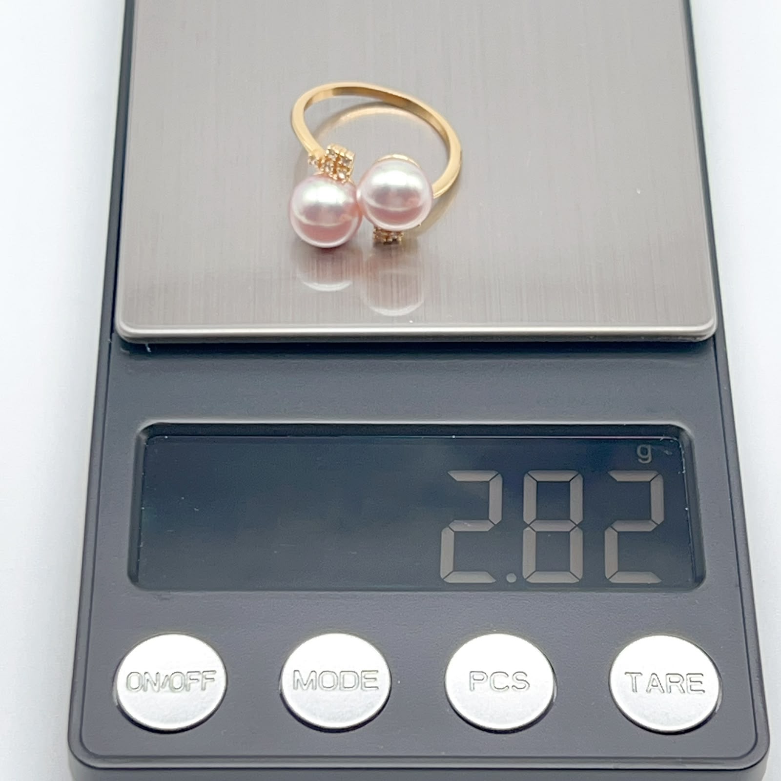 Grace 8.6mm Freshwater Pearl Ring & Earrings Set, Gold-Plated S925