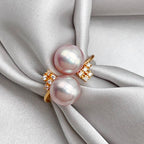 Grace 8.6mm Freshwater Pearl Ring & Earrings Set, Gold-Plated S925