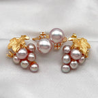 Grace 8.6mm Freshwater Pearl Ring & Earrings Set, Gold-Plated S925